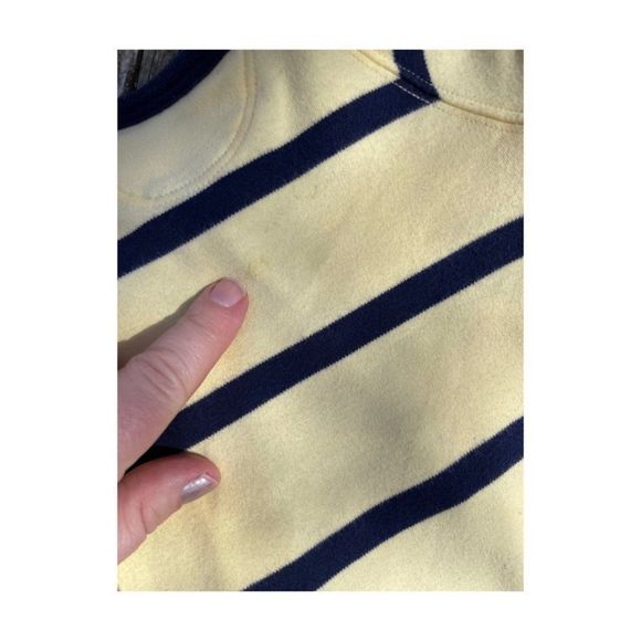 Ralph Lauren Striped Romper Yellow Navy Blue 100% Cotton Sz 3m - Picture 5 of 5